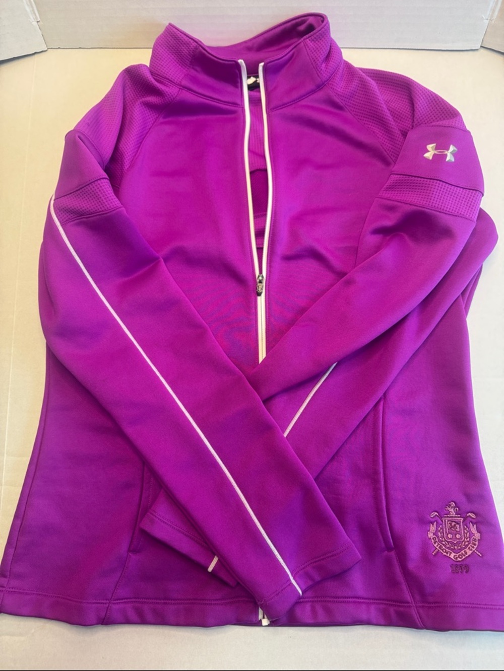 Under Armour Fuchsia/Purple Full-Zip Athletic Jacket